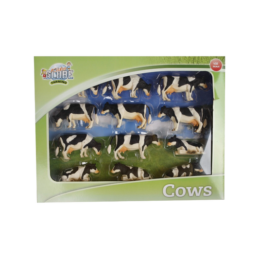 12 Pack of 1:32 Scale Lying/Standing Cows