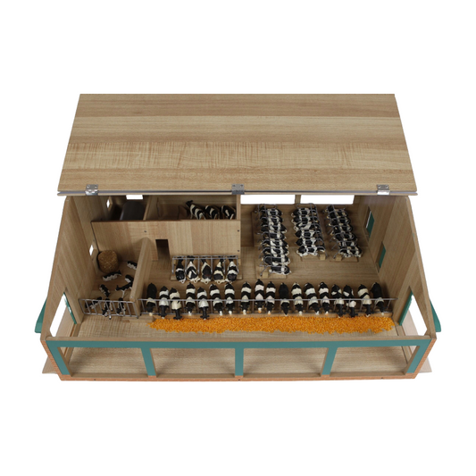 Wooden 1:32 scale Cattle Shed with Milking Parlour