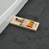 1 wooden mouse trap set on the floor 