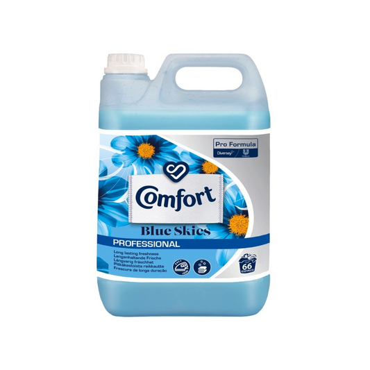 bottle of Comfort Fabric Softener Blue Skies 66 Wash