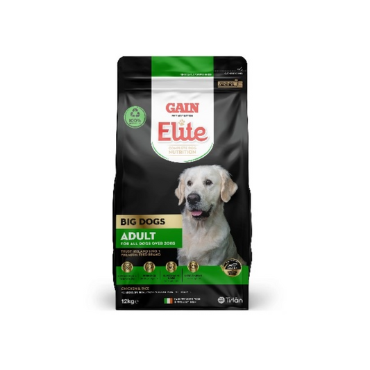 Gain Elite Big Dog Adult 12kg Bag of Dog Food 