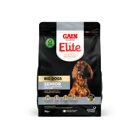 Gain Elite Big Dog Senior 3kg Bag of Dog Food