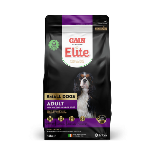 Gain Elite Small Dog Adult 12kg Bag of Dog Food