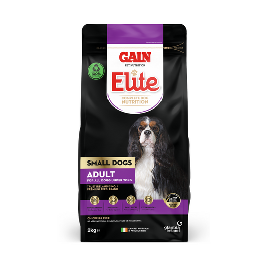 Gain Elite Small Dog Adult 2kg Bag  of Dog Food