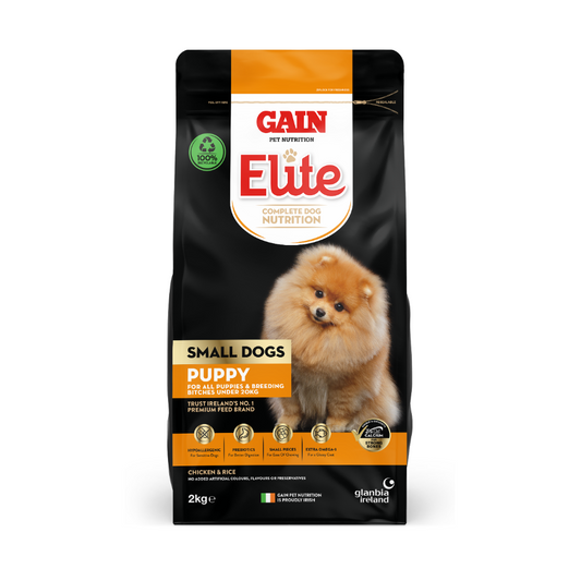 Gain Elite Small Dog Puppy 2kg Bag of Dog Food