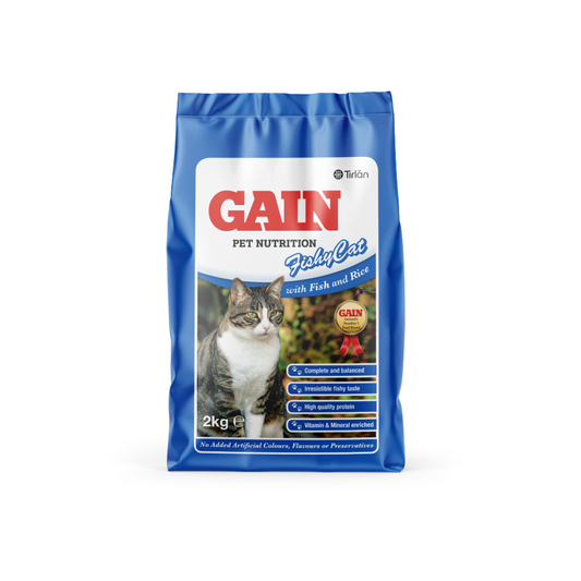 Gain Fishy Cat 2kg Bag of Cat Food