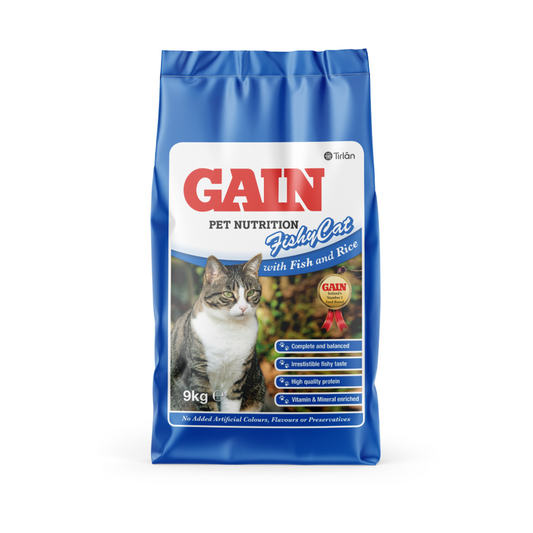 Gain Fishy Cat 9kg Bag of Cat Food