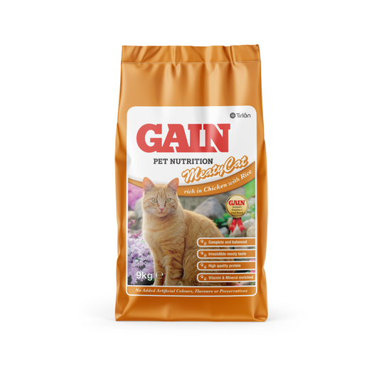 Gain Meaty Cat 9kg Bag of Cat Food