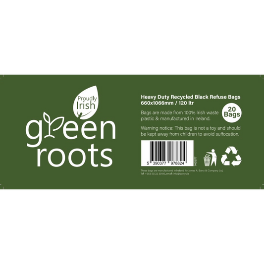 Green Roots Black Refuse Sacks 20 bags