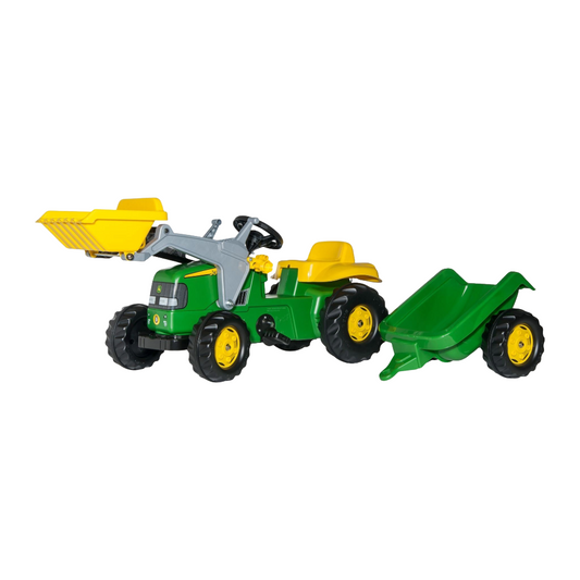 Ride On John Deere Tractor, Loader and Trailer Toy