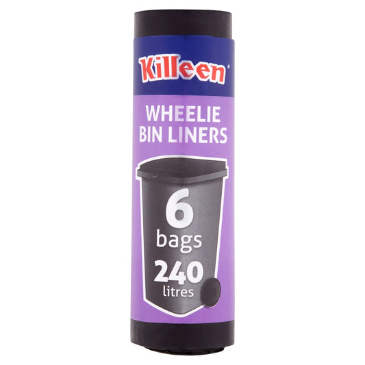 6 Bags Killeen Wheelie Bin Liners in 240L