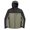 Front view of the Portwest Dunmore Rain Jacket in a khaki colour