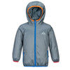 front view of the Portwest Fota Kids Rain Jacket in metro blue