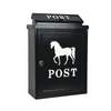 Post Box with a large white Horse Design on the front