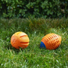 Rubber Squeaky Rugger 9cm in grass