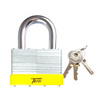 Tessi 65mm Laminated Steel Padlock with yellow plastic 