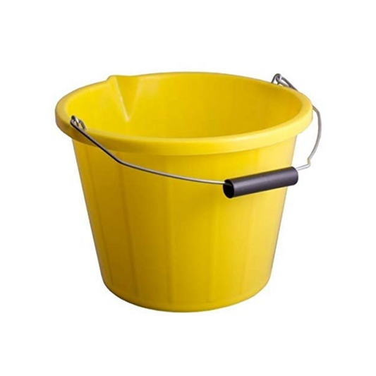 14 Litre Yellow Plastic Builders Bucket