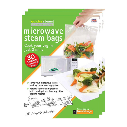 Microwave Steam Bags Medium 30 Pack