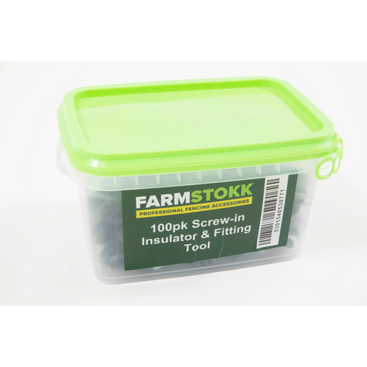 Farmstokk 100 Pack Screw-in insulator & Fitting Tool