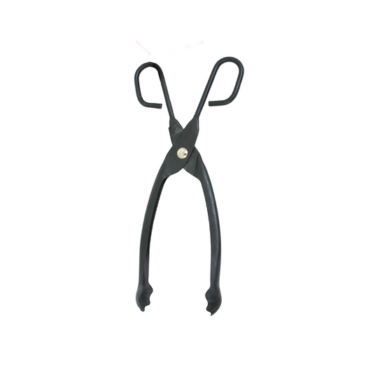 De Vielle Value Black Fire Tongs 12"