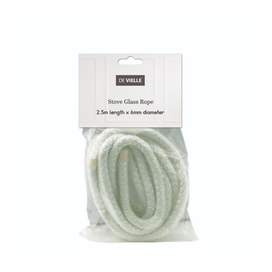 De Vielle Stove Glass Rope 6mm x 2.5m White