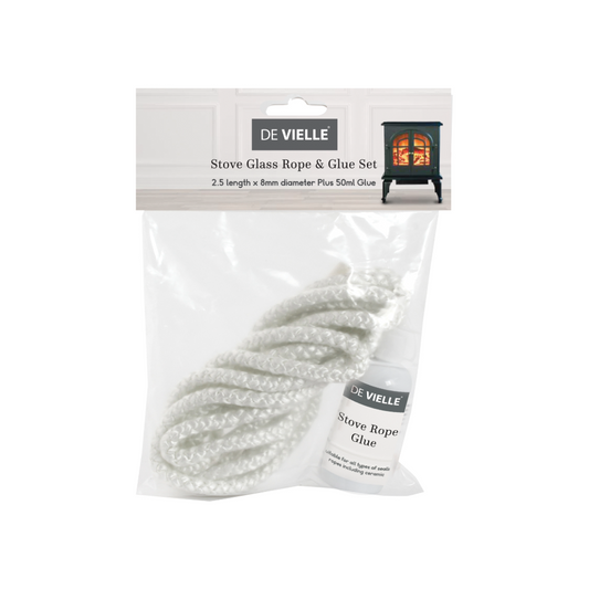 De Vielle Stove Glass Rope and Glue Set -