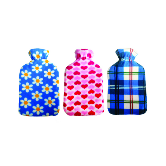 De Vielle Fleece Covered Hot Water Bottle