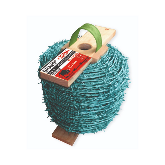 Moreda 2.5mm Green Heavy Galvanised Barbed Wire 200m