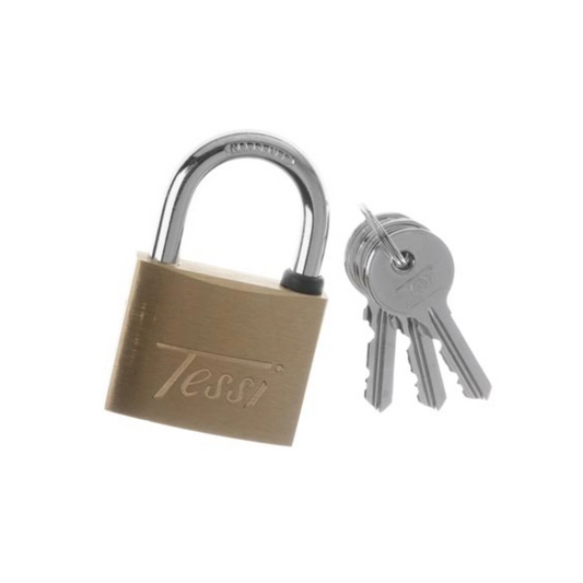 Tessi Brass Padlock Blister