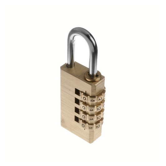 Tessi 40mm 4 Combo Dial Brass Padlock