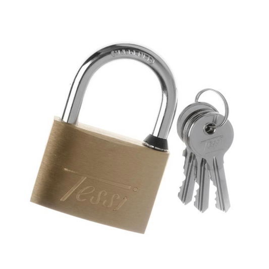 Tessi 60mm Brass Padlock Blister