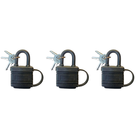 Tessi Laminated Steel Outdoor PadLocks 3 Pack