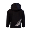 rear view of the Xpert Junior Pullover Hoodie in black